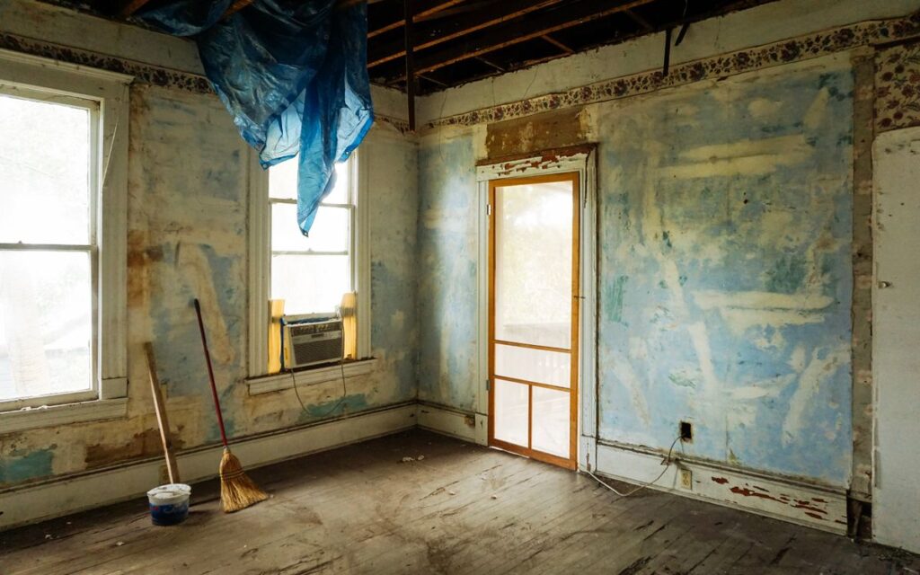 A Winnipeg house mid-renovation that needs major repairs